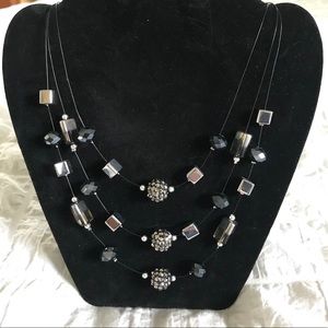 Sparkly Three-Strand Necklace